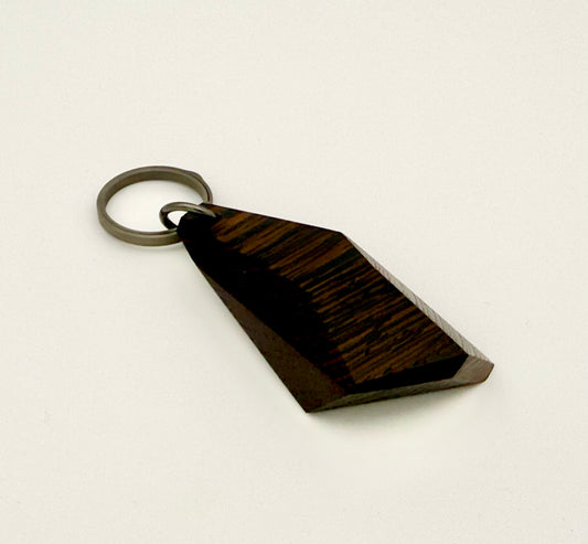 Wenge wood key chain with 26mm titanium push mount key ring by Summer Merritt