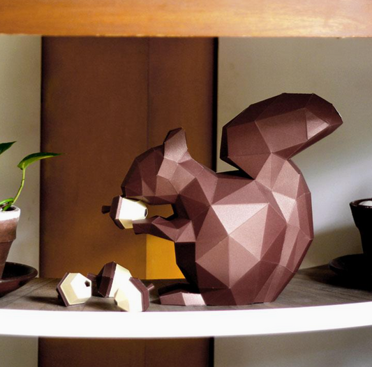 3D PaperCraft Origami Models, Squirrel