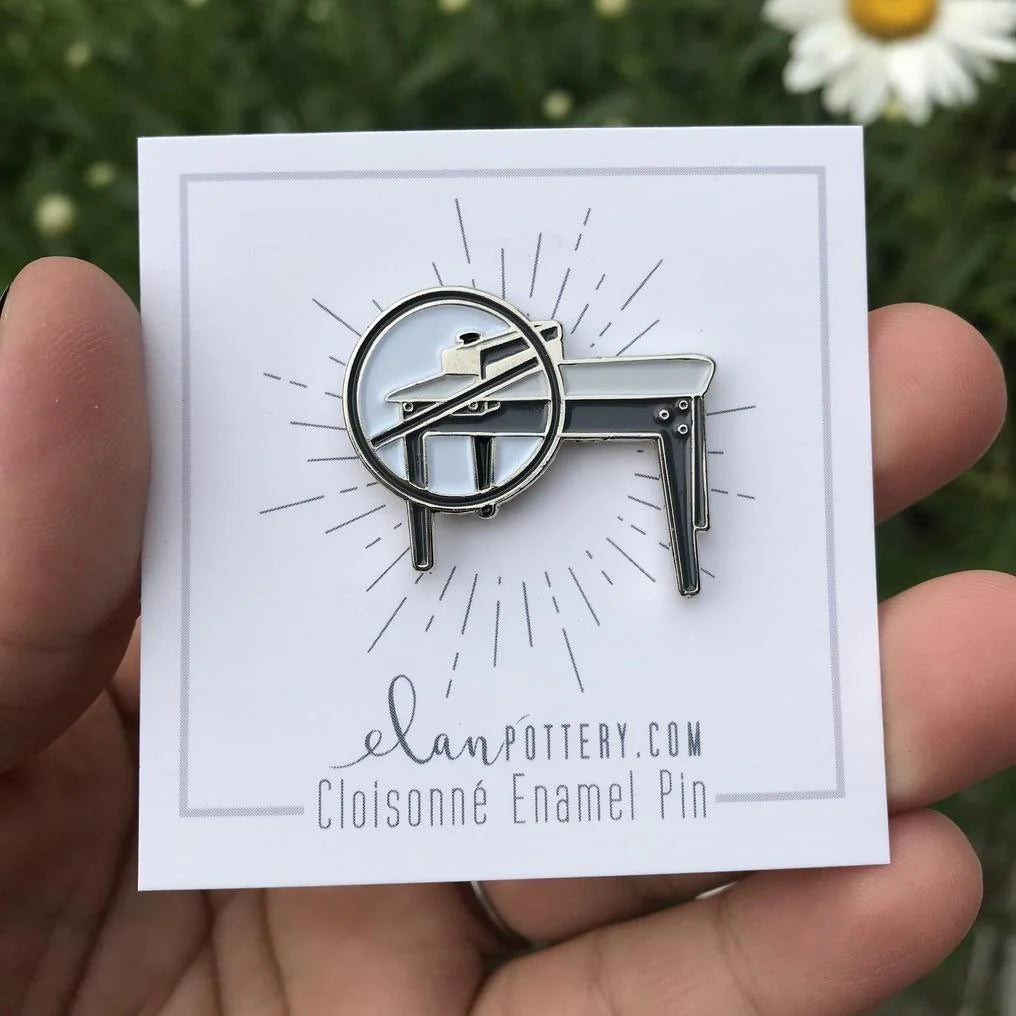 Slab Roller Enamel Pin (Grey)