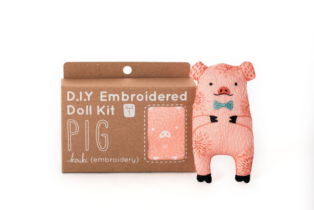 Embroidery Kit - Pig