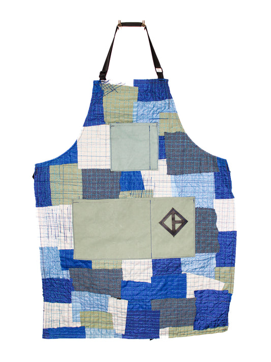 Moonrise Project Apron Blue and Green with Canvas pocket