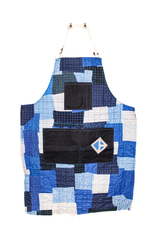 Moonrise Project Apron Blue, White and Black with Canvas Pocket