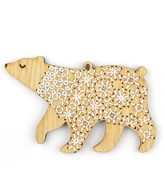 DIY Stitched Ornament Kit - Bear