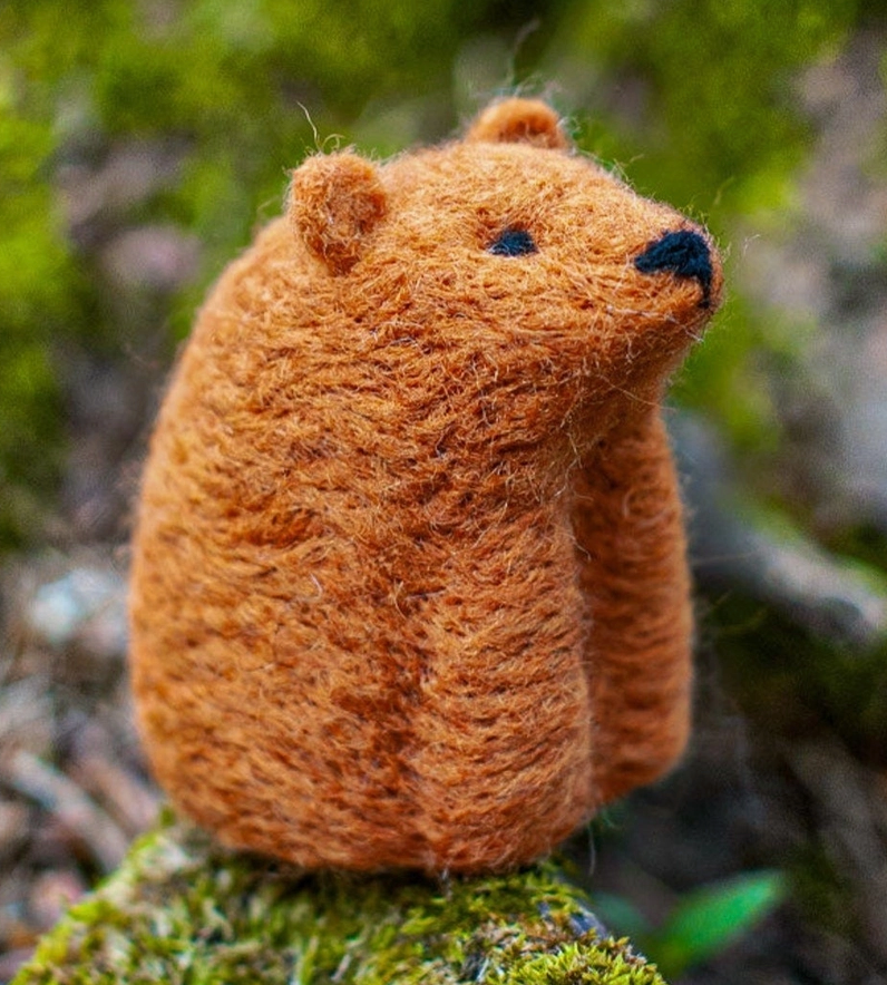 Needle Felting Kit, Bear