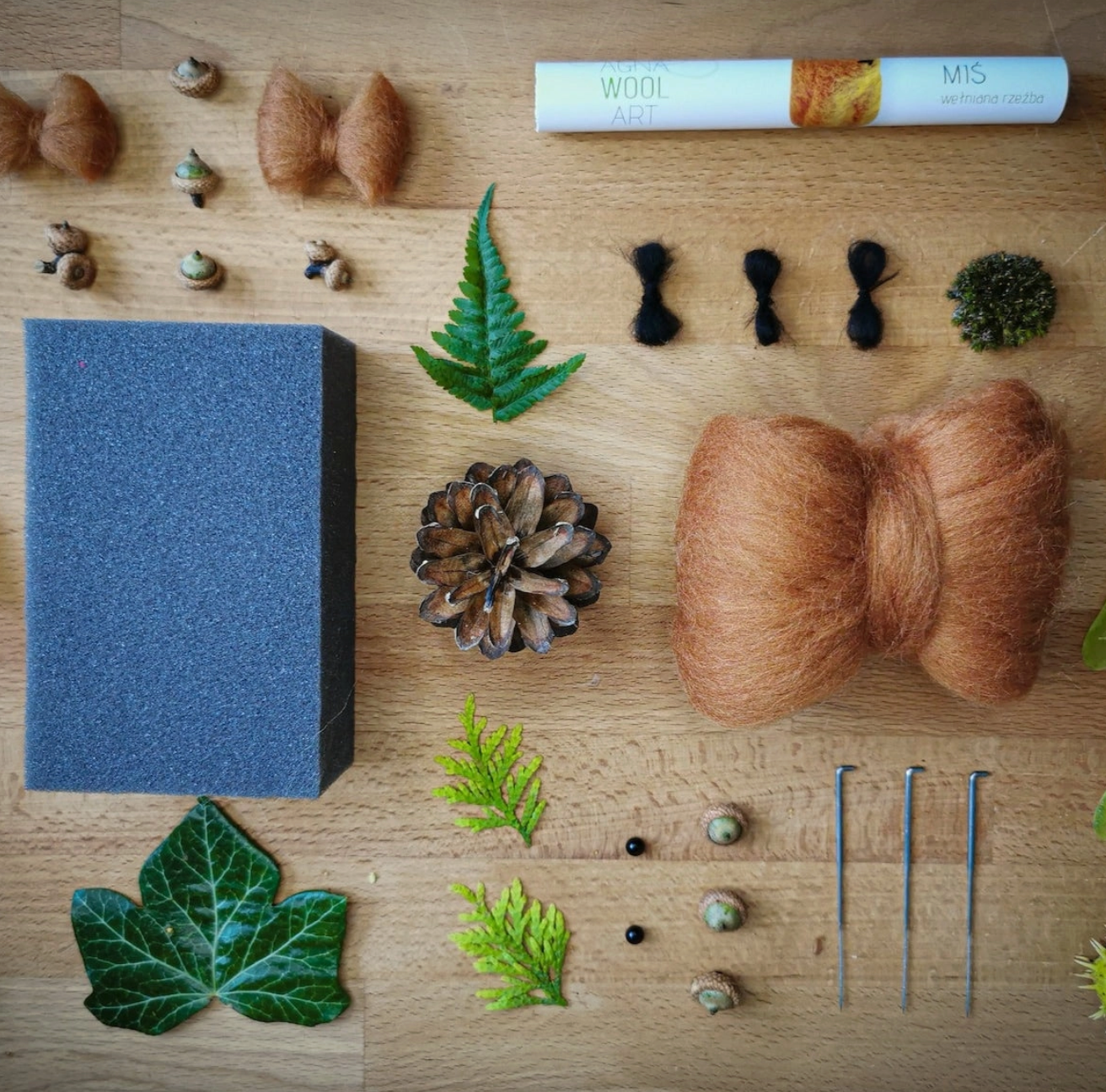 Needle Felting Kit, Bear