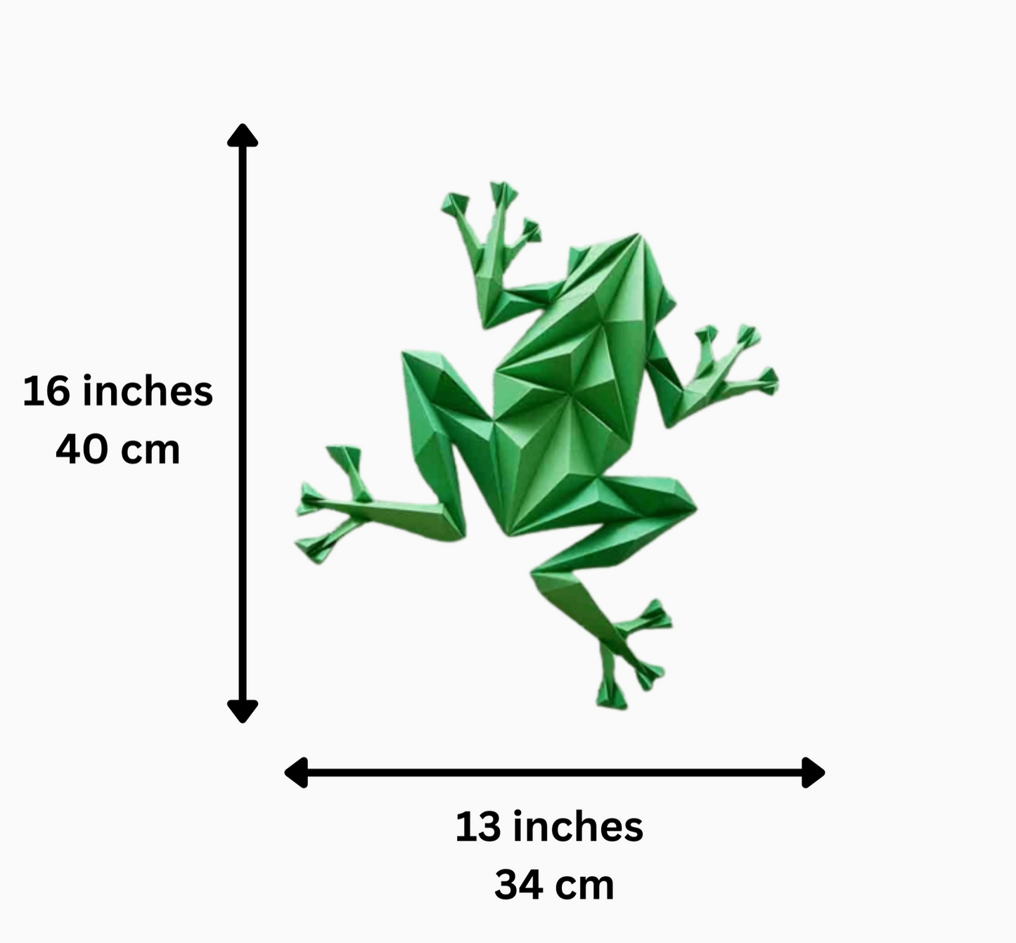 3D PaperCraft Origami Models, Frog (Wall Art)